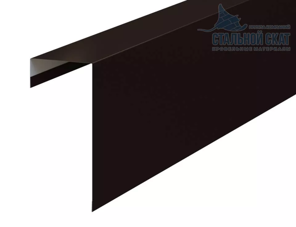Фото: Планка торцевая фасадная FASTCLICK 139х65х3000 (VALORI-20-DarkBrown-0.5) в 