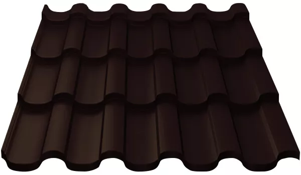 Металлочерепица МП Монтекристо-X (VALORI-20-DarkBrown-0.5) в Лобне