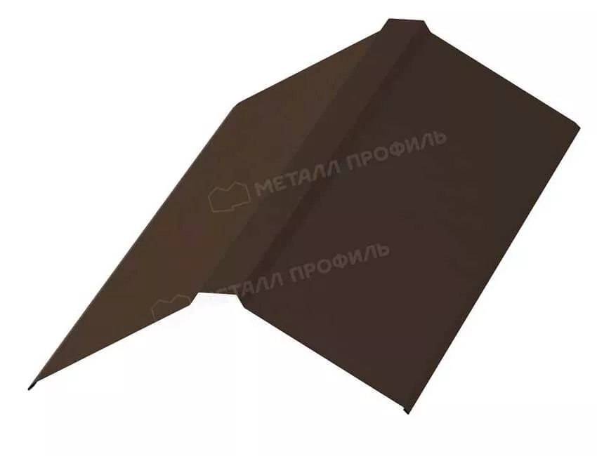 Планка конька плоского 190х190х2000 NormanMP (ПЭ-01-8017-0.5) в Лобне