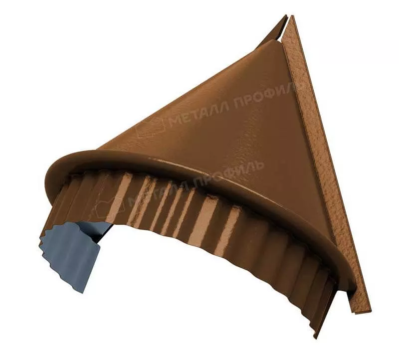Заглушка конька круглого конусная (PURMAN-20-Argillite-0.5) в Лобне