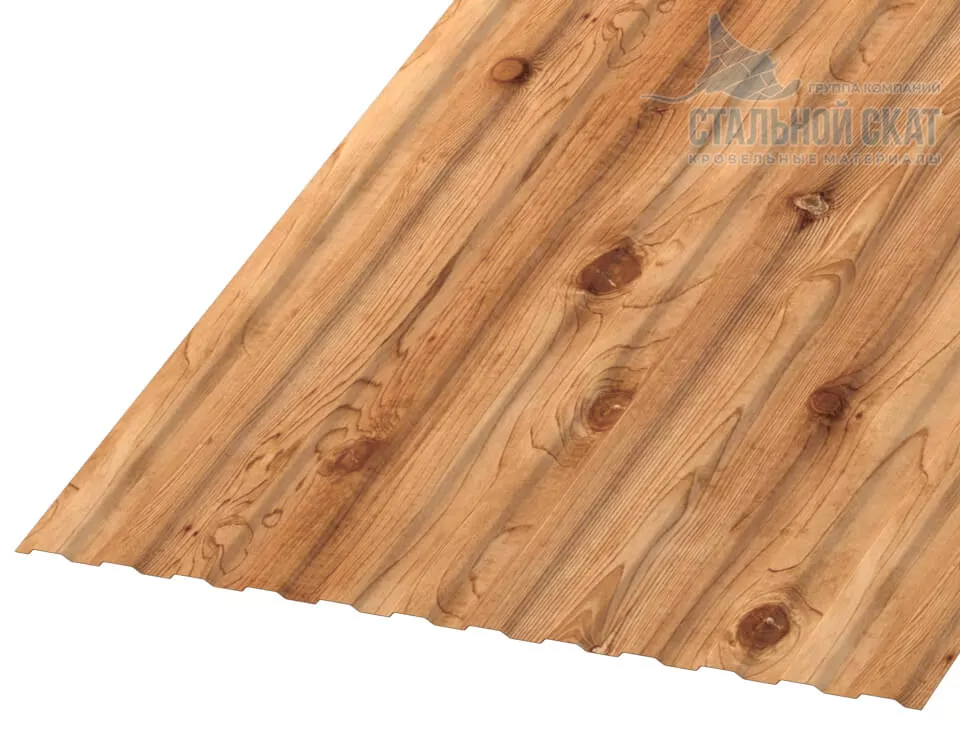 Профнастил МП10 х 1100 - A (ECOSTEEL_T-01-Кедр-0.5) в Лобне