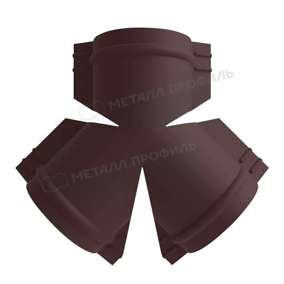 Y-образный тройник для круглого конька R110 (VikingMP-01-8017-0.45) в Лобне