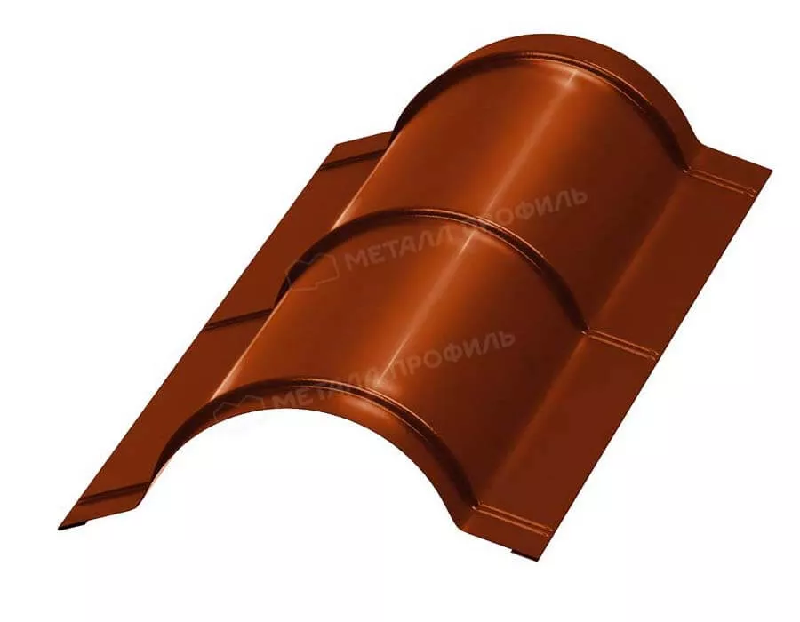 Фото: Планка конька круглого R110х2000 (AGNETA-03-CopperCopper-0.5) в 