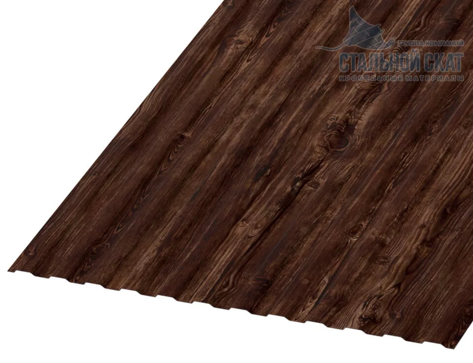 Фото: Профнастил МП10 х 1100 - A (ECOSTEEL_MA-01-Бразил. Вишня-0.5) в Лобне