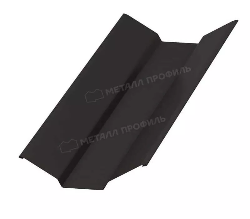 Фото: Планка ендовы верхняя 76х76х2000 (VALORI-20-DarkGrey-0.5) в 