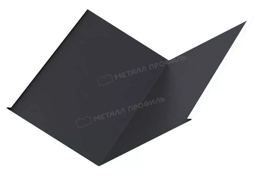 Фото: Планка ендовы нижняя 298х298х2000 (VALORI-20-DarkGrey-0.5) в 