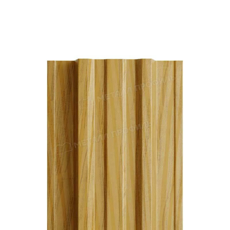 Штакетник металлический МП TRAPEZE-T 16,5х118 Двусторонний (ECOSTEEL_ТД-01-ЗолотойДуб-0.5).
