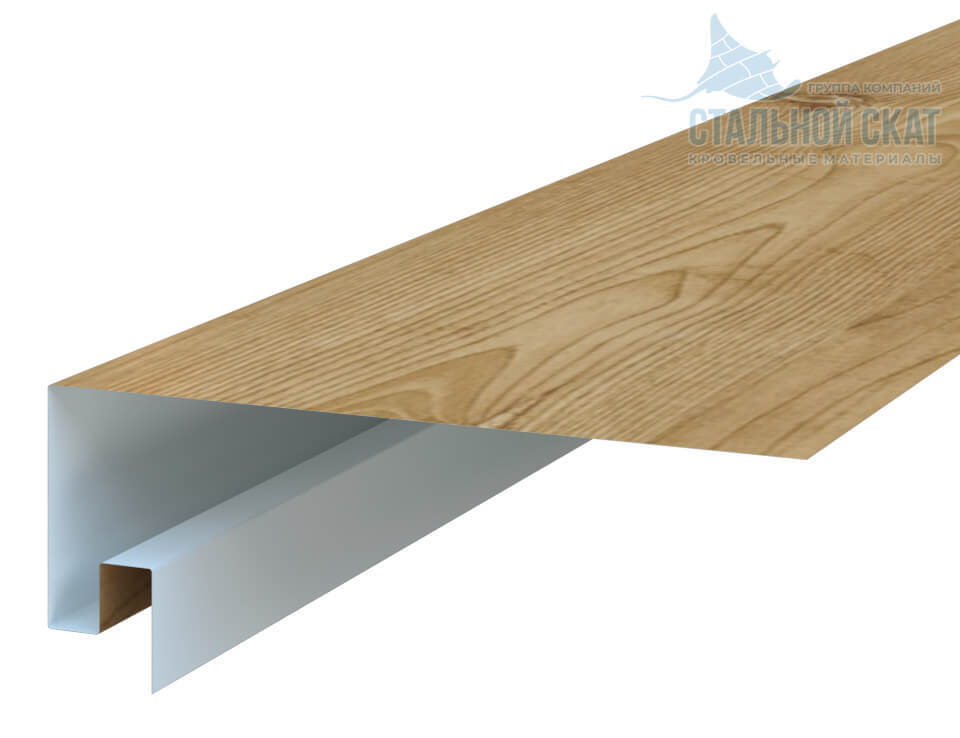 Планка откоса сложная 3D 245х75х3000 (ECOSTEEL-01-Сосна-0.5)