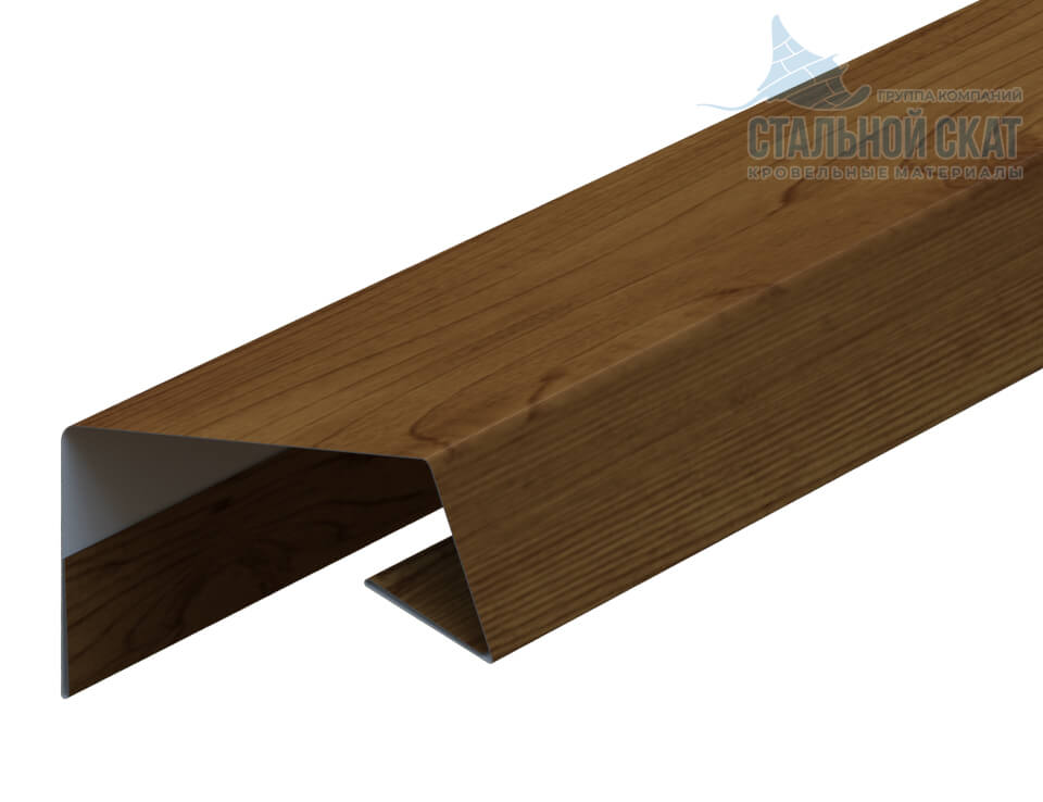 Планка начальная Woodstock 12х15х3000 (ECOSTEEL_T-12-Дуб-0.45)