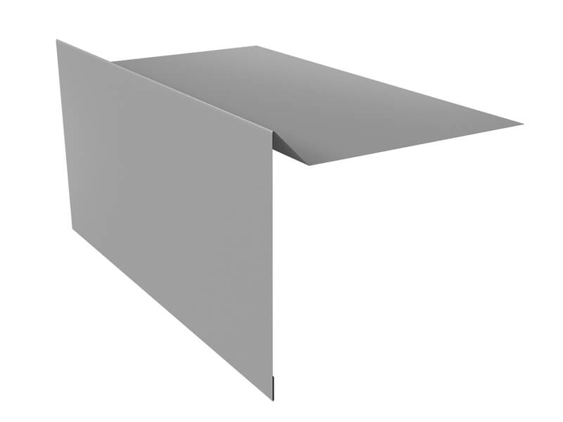 Планка ветровая для мягкой кровли 100х20х70 0,5 Satin с пленкой RAL 7004 сигнальный серый (3м)