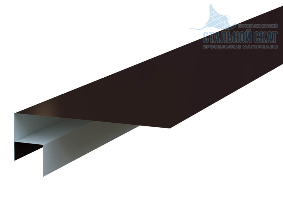 Планка откоса сложная FASTCLICK 175х34х3000 (VALORI-20-DarkBrown-0.5)