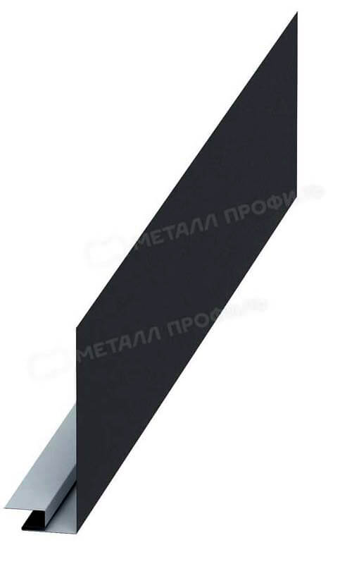 Планка карнизного свеса сложная 250х50х2000 (VALORI-20-DarkGrey-0.5)