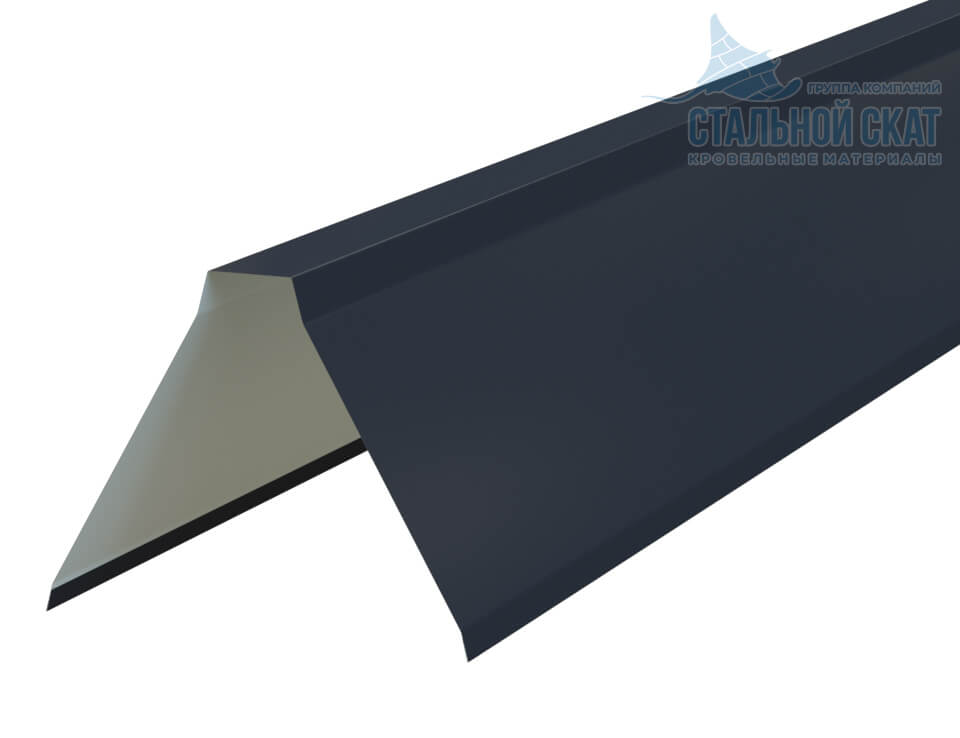 Планка конька плоского 155х155х2000 (PureTech_Mat-20-7024-0.5)